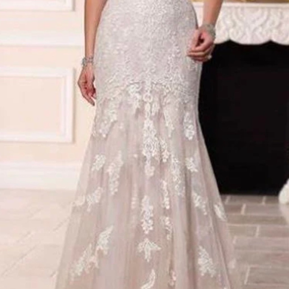 Stella York ivory/moscato wedding dress - Picture 2 of 6